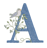 Botanical Birdsong Alphabet Embroidery Set